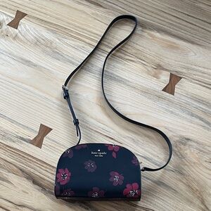 Kate Spade Black and Red Floral Crossbody Bag